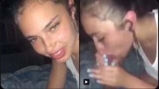 Young girl addicted to sucking big black cock