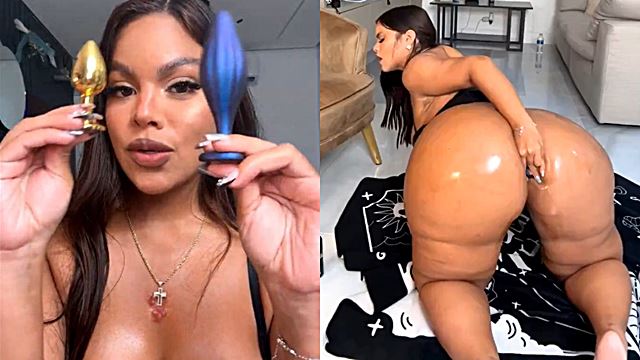 Meteré esto por mi culo gordo untado de aceite