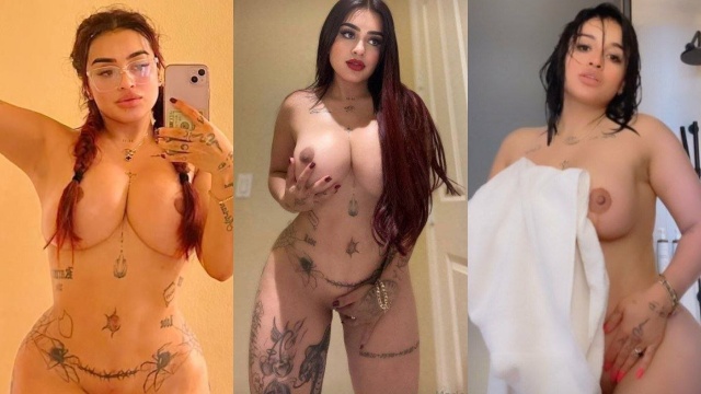 Marlene Benitez Modelandeo su cuerpo desnudo